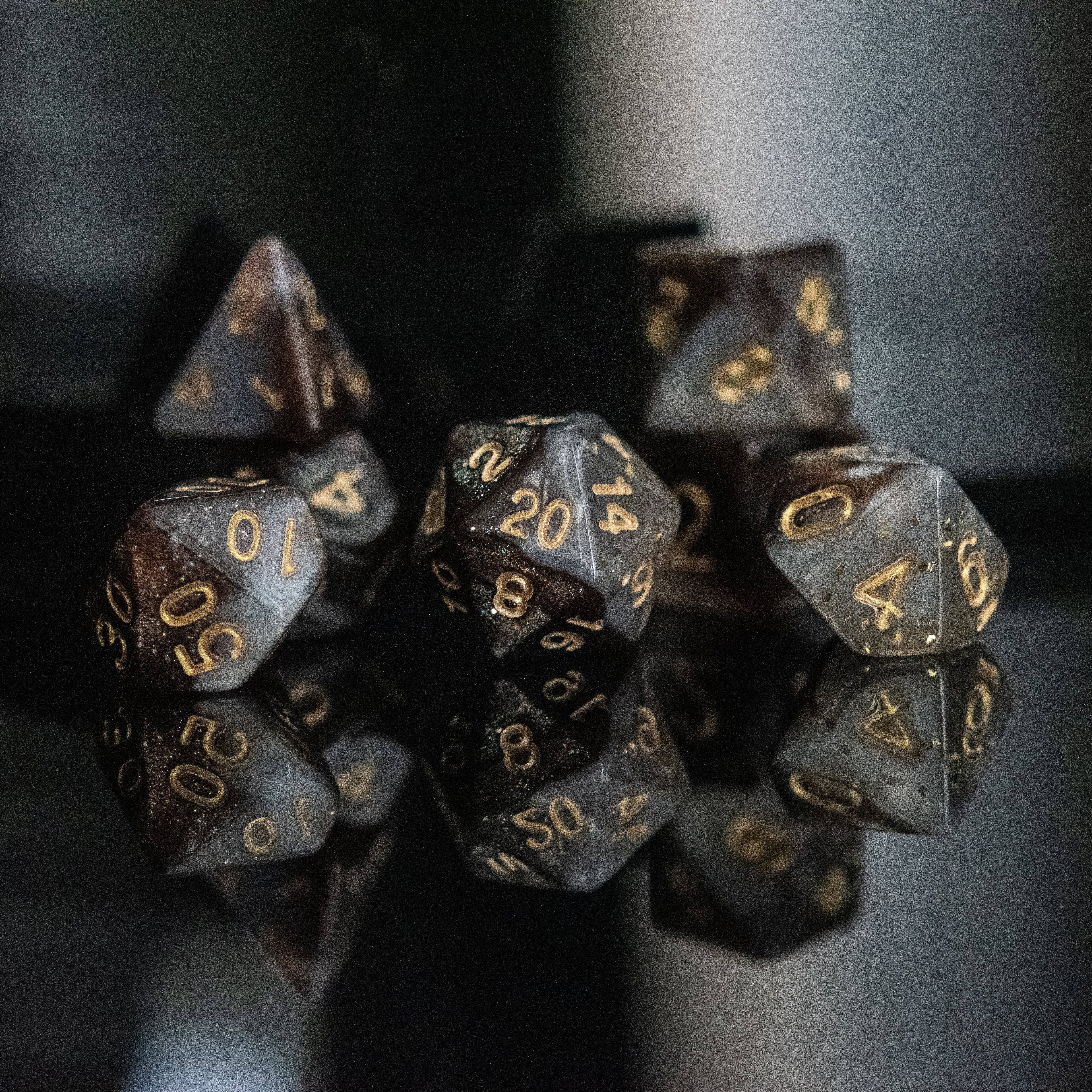 Moon Dust Acrylic Dice Set