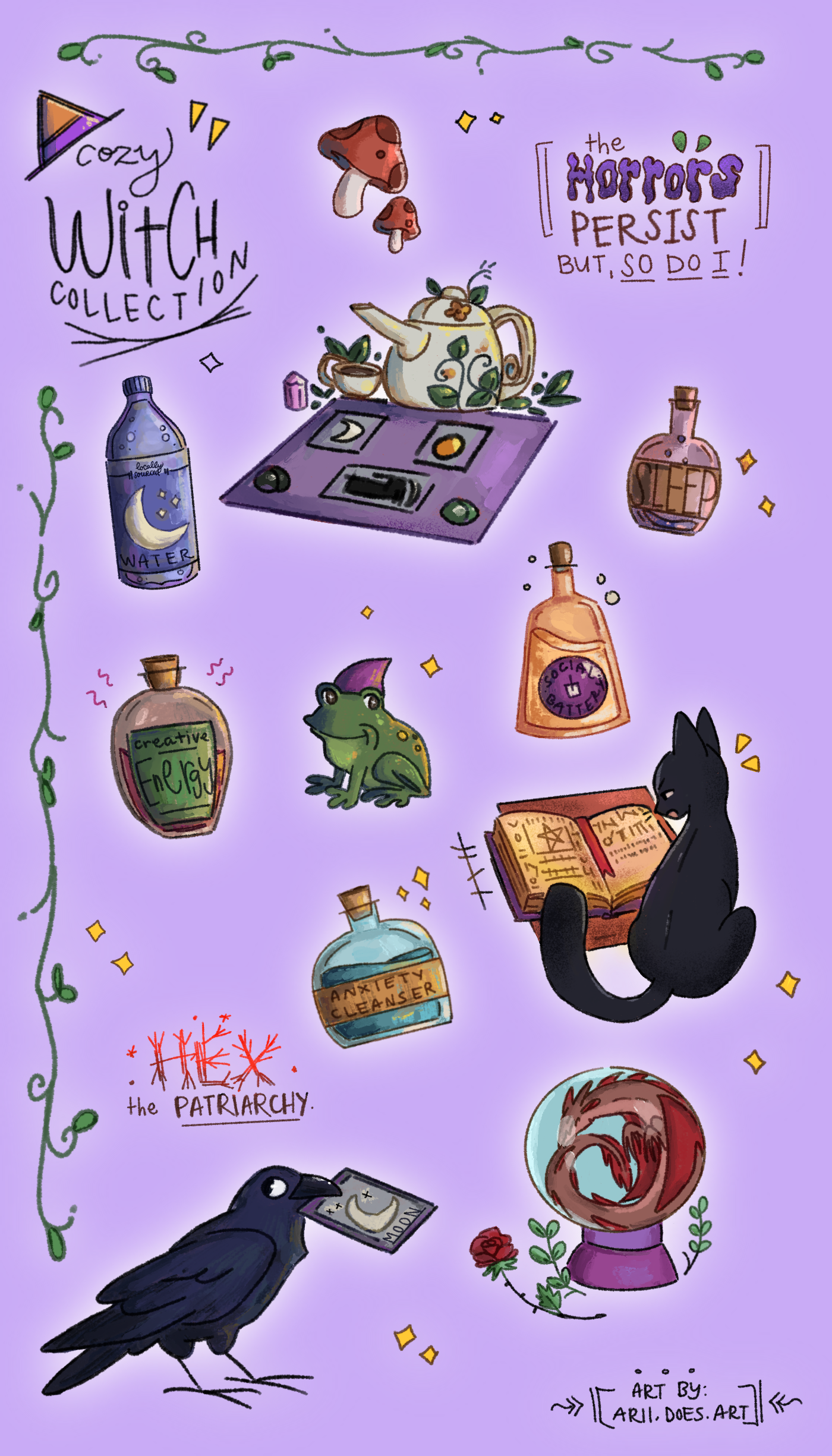 The Cozy Witch Sticker Collection
