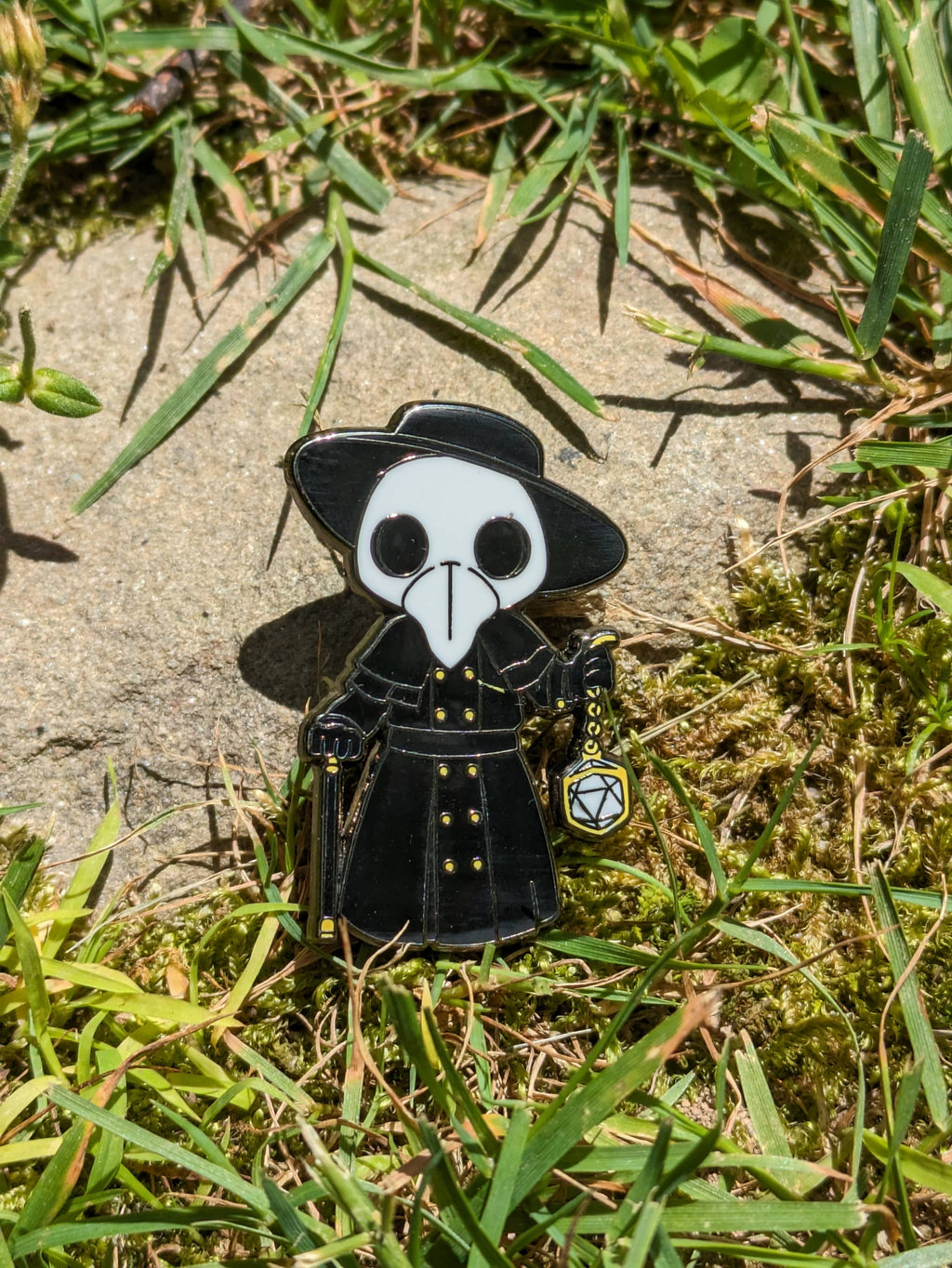 Plague Doctor Hard Enamel Pin -1.5"